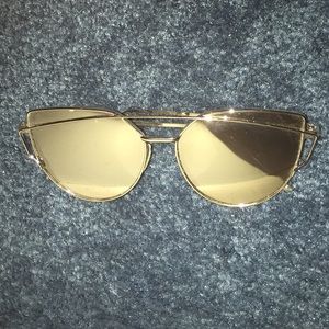TRENDY ~ Silver Mirror Cat Eye Sunglasses SALE
